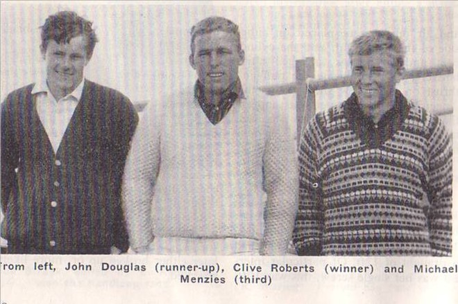 1966 OK Worlds Team from left John Douglas, Clive Roberts and Mike Menzies. © Sea Spray
